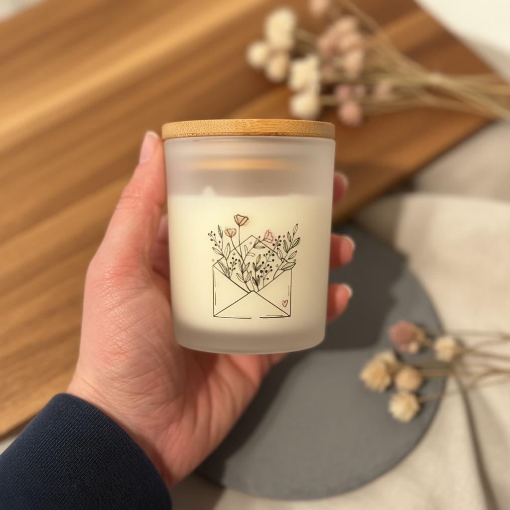 Danke Kerze Sojawachs im Glas Kerze als Dankeschön Geschenk, Handmade Candle, kleines Dankeschön, Geschenk für Erzieherin Lehrerin Freundin Das Glückswerk