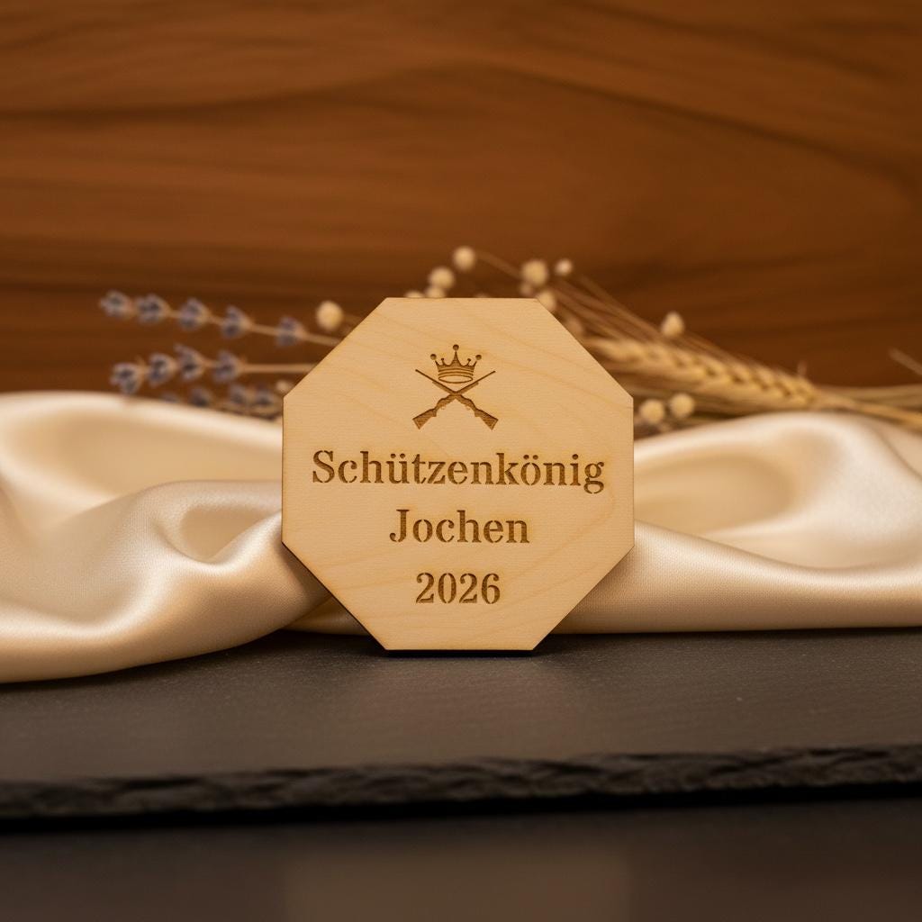 Personalisierte Betonkerze Schützenkönig – Geschenk Schützenfest, Outdoor Kerze mit Gravur, moderne Betonkerze Das Glückswerk