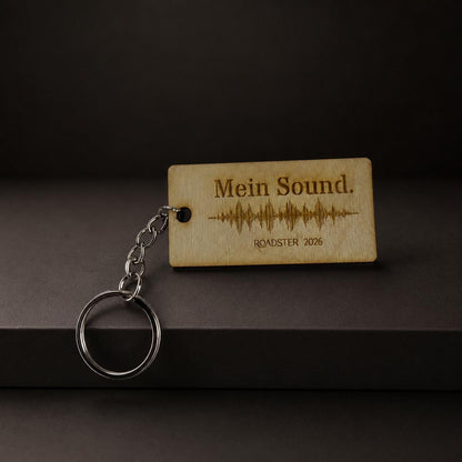 Motorsound Schlüsselanhänger | personalisierte Soundwave mit QR-Code, DasGlueckswerk, Geschenke für Autofahrer, Keychains, 