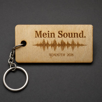 Motorsound Schlüsselanhänger | personalisierte Soundwave mit QR-Code, DasGlueckswerk, Geschenke für Autofahrer, Keychains, 
