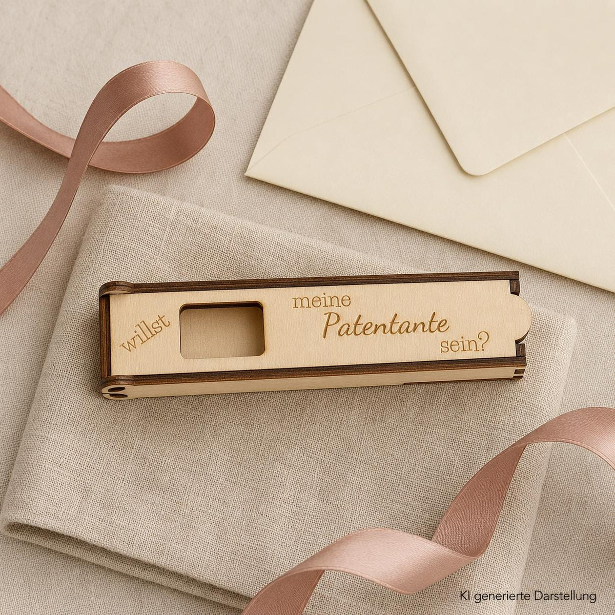 Schokoriegel Geschenkbox Patenschaft, Holzbox mit Gravur, willst du Patentante oder Patenonkel sein, DasGlueckswerk, Hochzeit & Liebe, Gift Boxes, holz