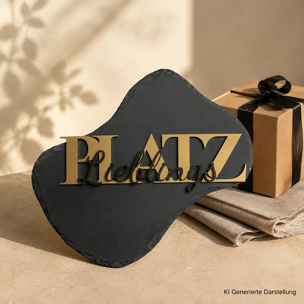 Holzschild Lieblingsplatz, Maße 29x8,5x0,8 cm – weiteres Foto