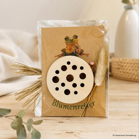 Blumenretter Set mit Trockenblumen, Holzscheibe für Marmeladenglas, Geschenk Geburtstag, DasGlueckswerk, Hochzeit & Liebe, Greeting Cards, holz, kraftpapier, trockenblumen, verpackung