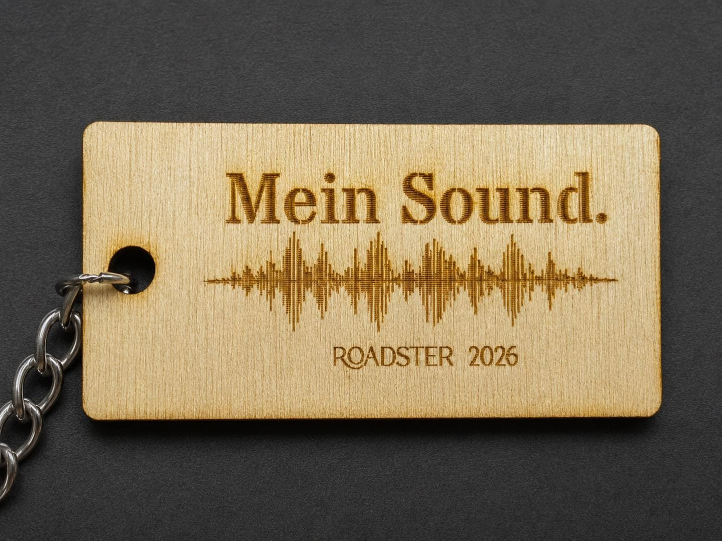 Motorsound Schlüsselanhänger | personalisierte Soundwave mit QR-Code, DasGlueckswerk, Geschenke für Autofahrer, Keychains, 