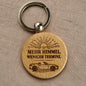 Cabrio Schlüsselanhänger „Mehr Himmel weniger Termine“ aus Holz – Geschenk für Cabriofahrer, DasGlueckswerk, Geschenke für Autofahrer, Keychains, 