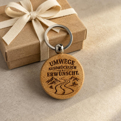 Cabrio Schlüsselanhänger „Mehr Himmel weniger Termine“ aus Holz – Geschenk für Cabriofahrer, DasGlueckswerk, Geschenke für Autofahrer, Keychains, 