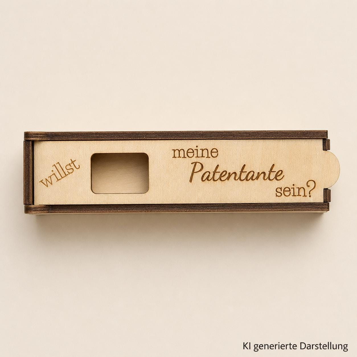 Schokoriegel Geschenkbox Patenschaft, Holzbox mit Gravur, willst du Patentante oder Patenonkel sein, DasGlueckswerk, Hochzeit & Liebe, Gift Boxes, holz