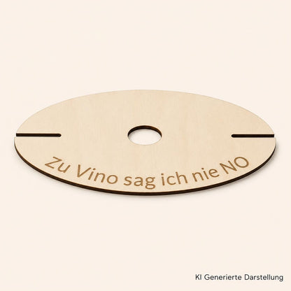 Weintablett Holz Gläserträger, personalisierte Gravur, Geschenk Weinliebhaber, DasGlueckswerk, Küche & Genuss, Drink & Barware, holz