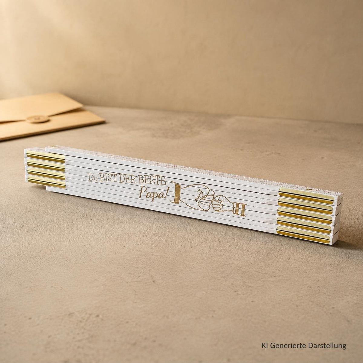 Zollstock mit Wunschgravur, personalisiertes Geschenk für Papa oder Opa, DasGlueckswerk, Personalisierte Geschenk, Tools, 