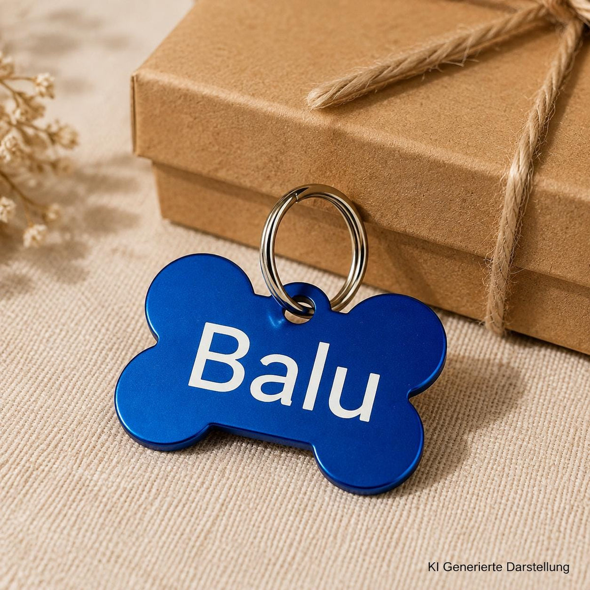 Hundemarke Knochen mit Namensgravur, verschiedene Farben, Adresse Telefonnummer Hundehalsband, DasGlueckswerk, Tierfreunde, Pet Charms & Bells, metall