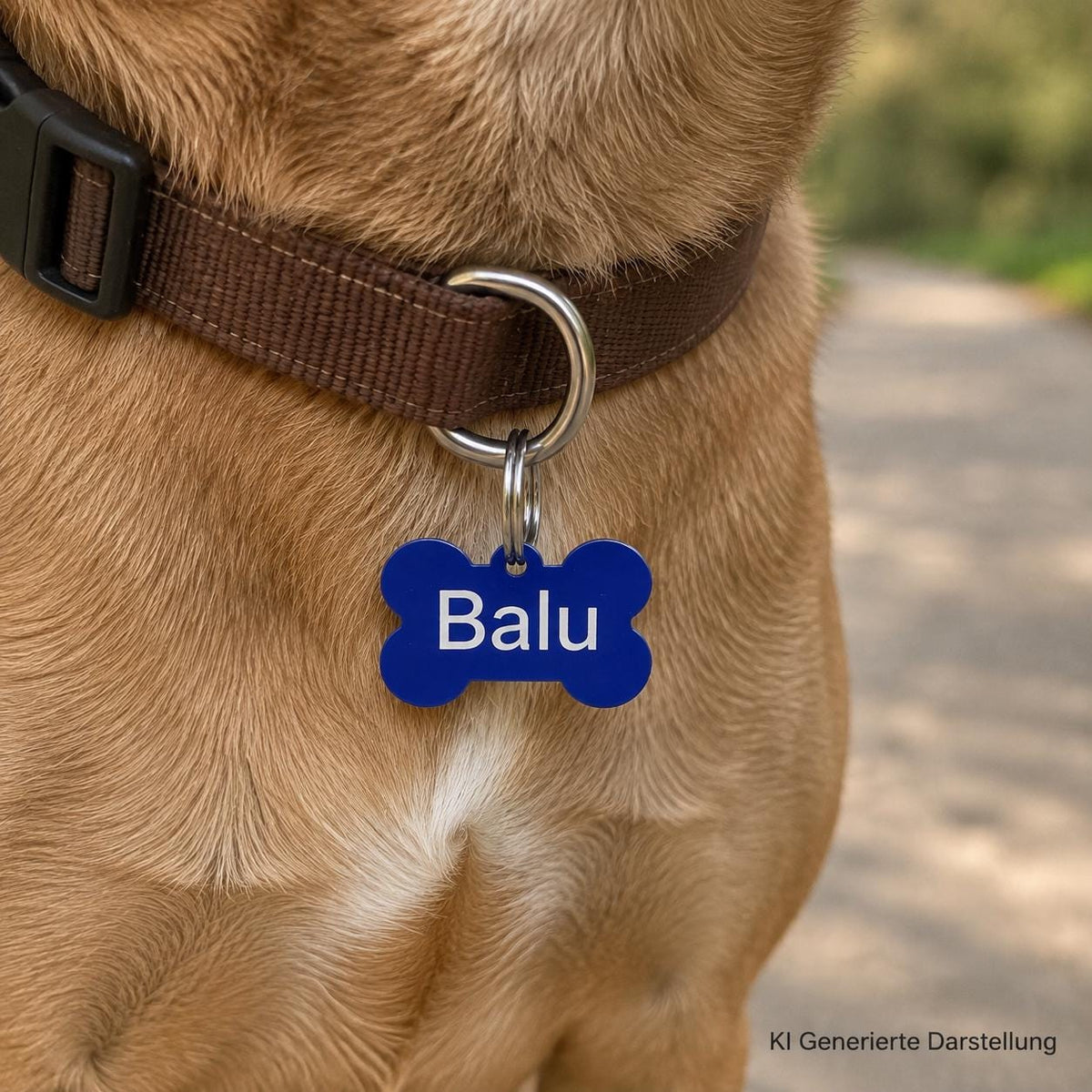 Hundemarke Knochen mit Namensgravur, verschiedene Farben, Adresse Telefonnummer Hundehalsband, DasGlueckswerk, Tierfreunde, Pet Charms & Bells, metall