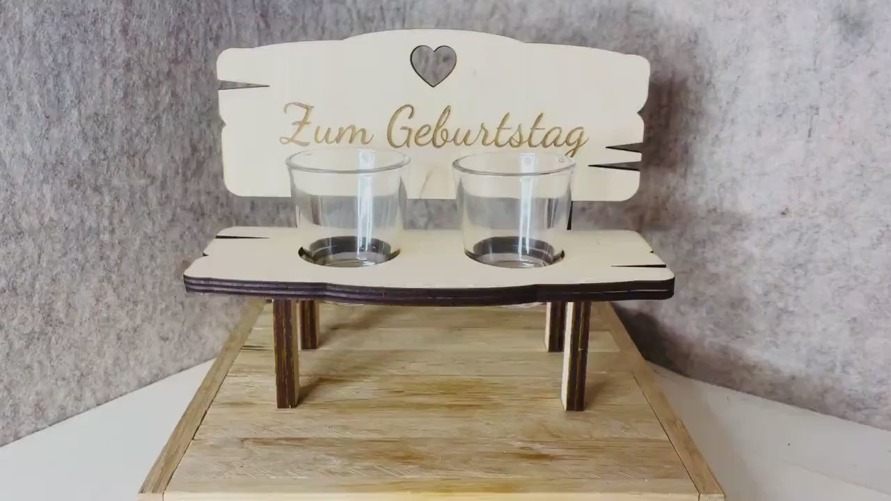 SVG Laser Datei Schnapsbank individuell, Vorlage für Sperrholz, Geschenk selbst gestalten
